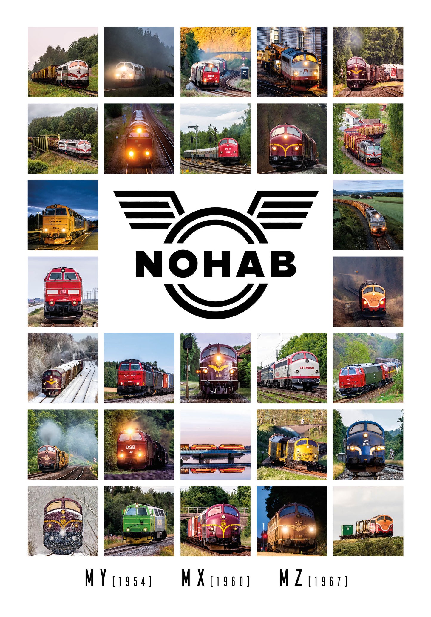 NOHAB-Collage poster weiß